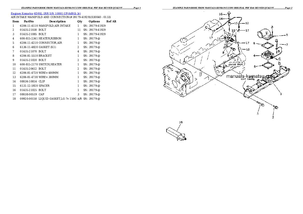 Protected: 6D95L-1RR S/N 10001-UP Partsbook