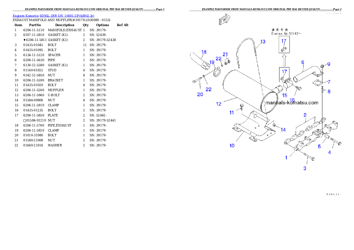 Protected: 6D95L-1RR S/N 10001-UP Partsbook