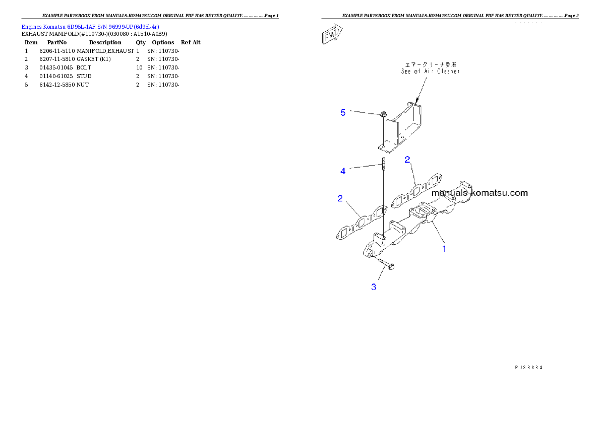 Protected: 6D95L-1AF S/N 96999-UP Partsbook
