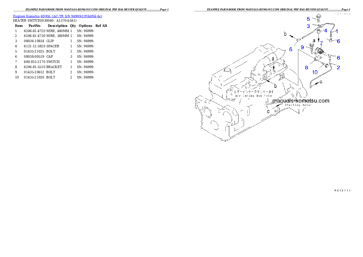 Protected: 6D95L-1AC-TR S/N 96999-UP Partsbook