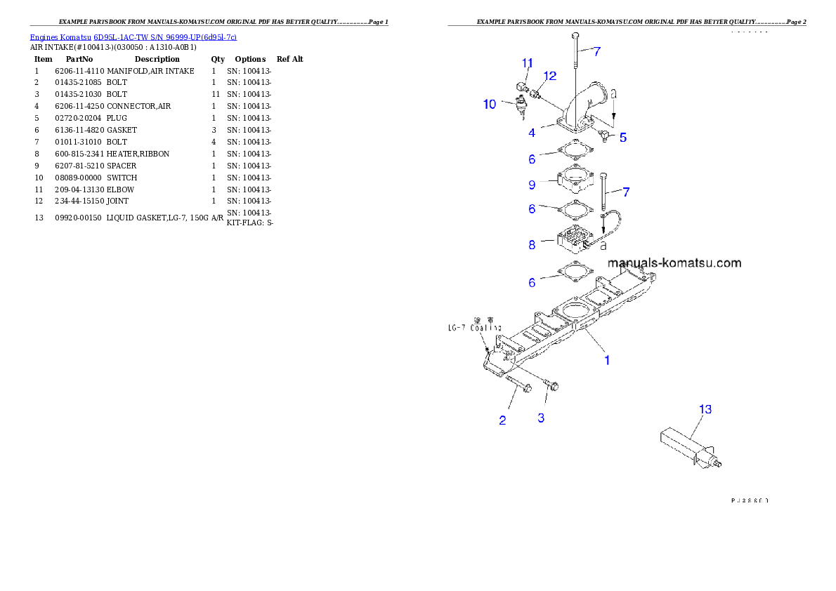Protected: 6D95L-1AC-TW S/N 96999-UP Partsbook