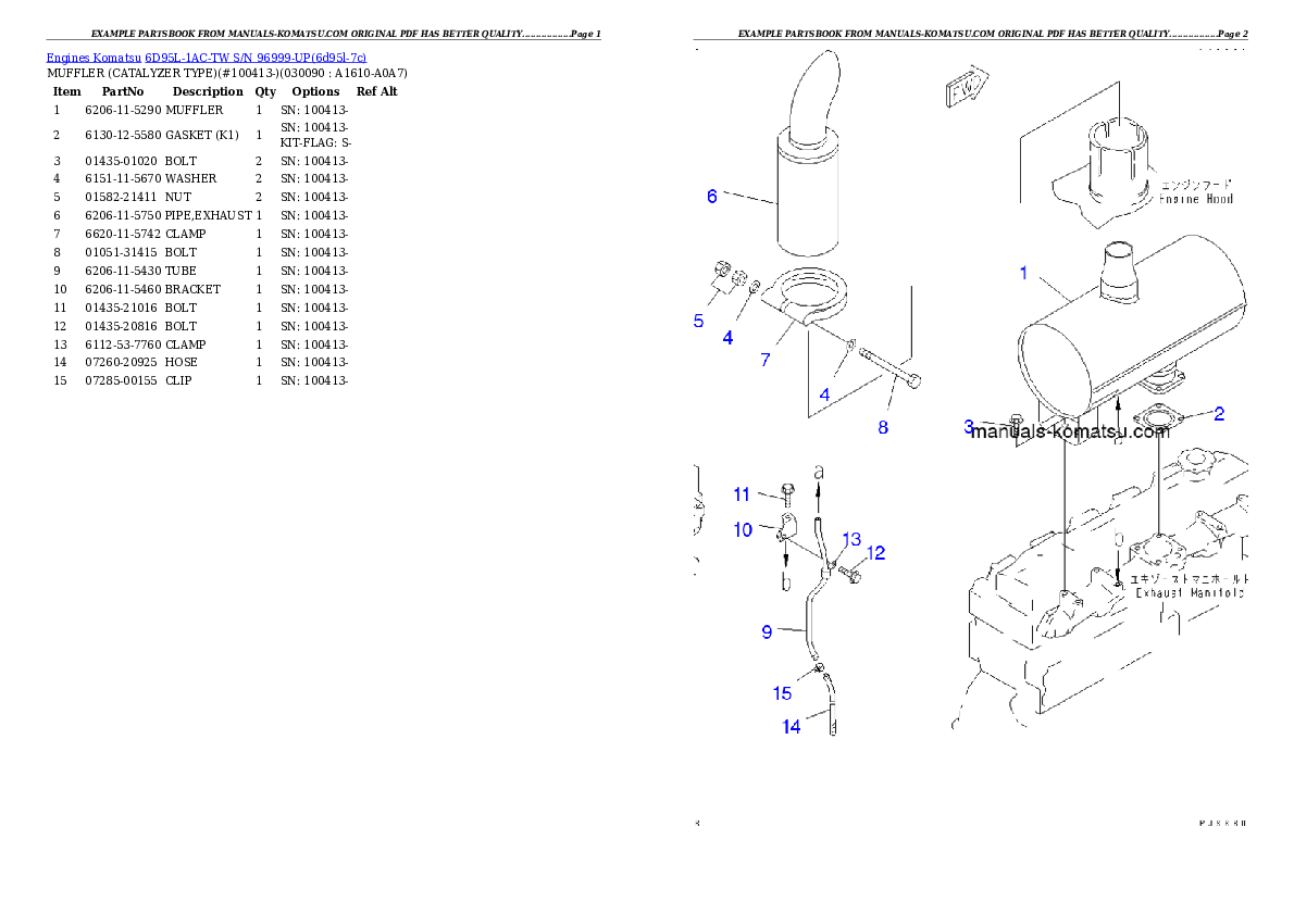 Protected: 6D95L-1AC-TW S/N 96999-UP Partsbook