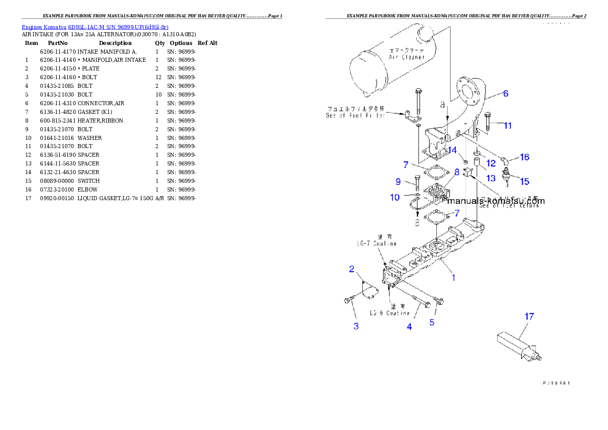 Protected: 6D95L-1AC-M S/N 96999-UP Partsbook