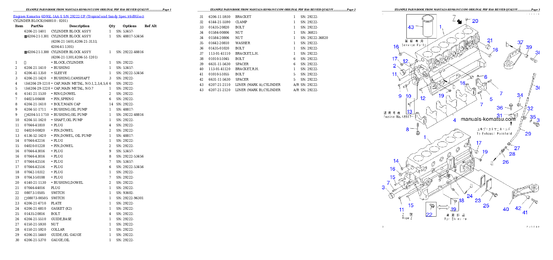 Protected: 6D95L-1AA-S S/N 29222-UP (Tropical and Sandy Spec.) Partsbook