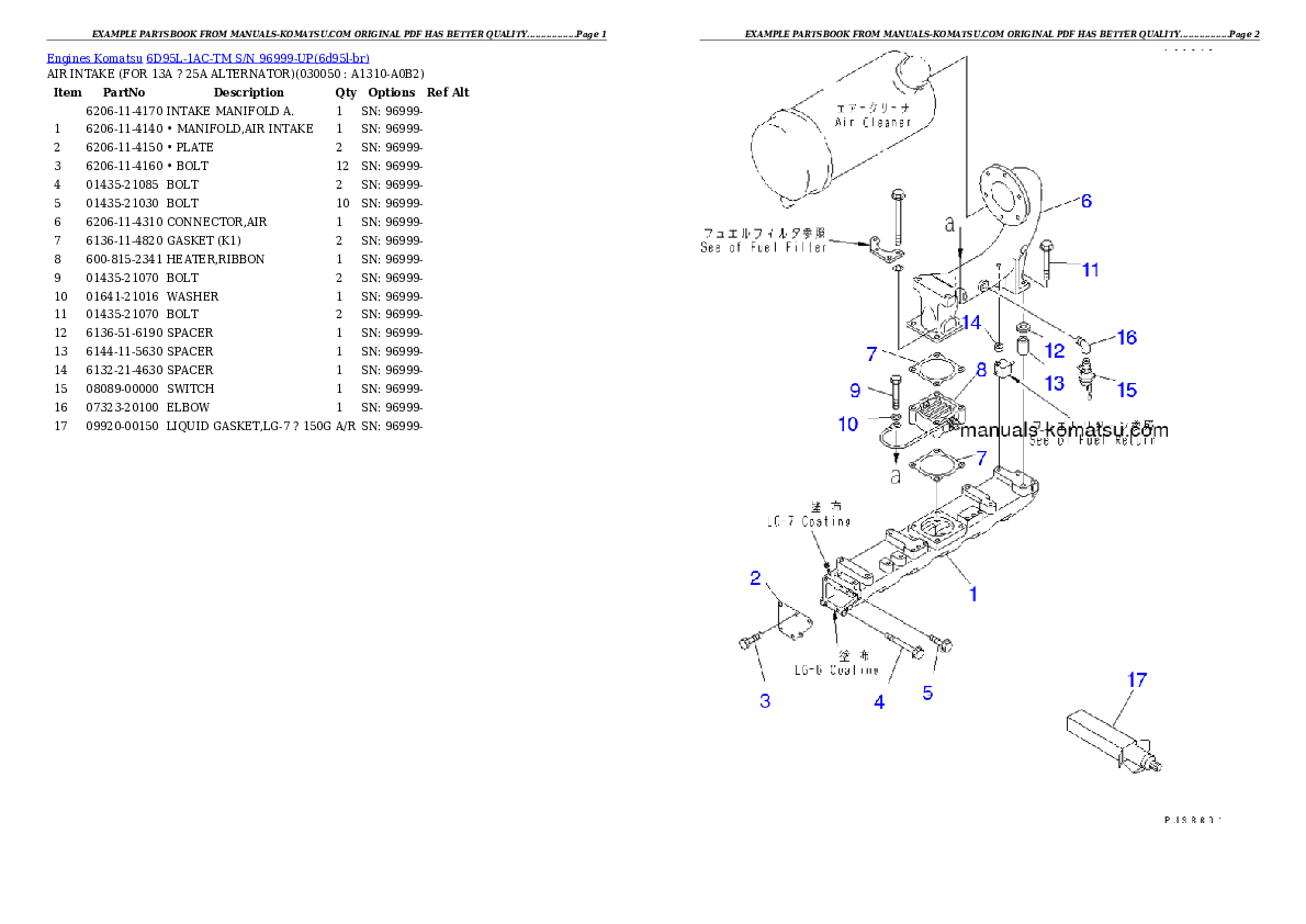 Protected: 6D95L-1AC-TM S/N 96999-UP Partsbook