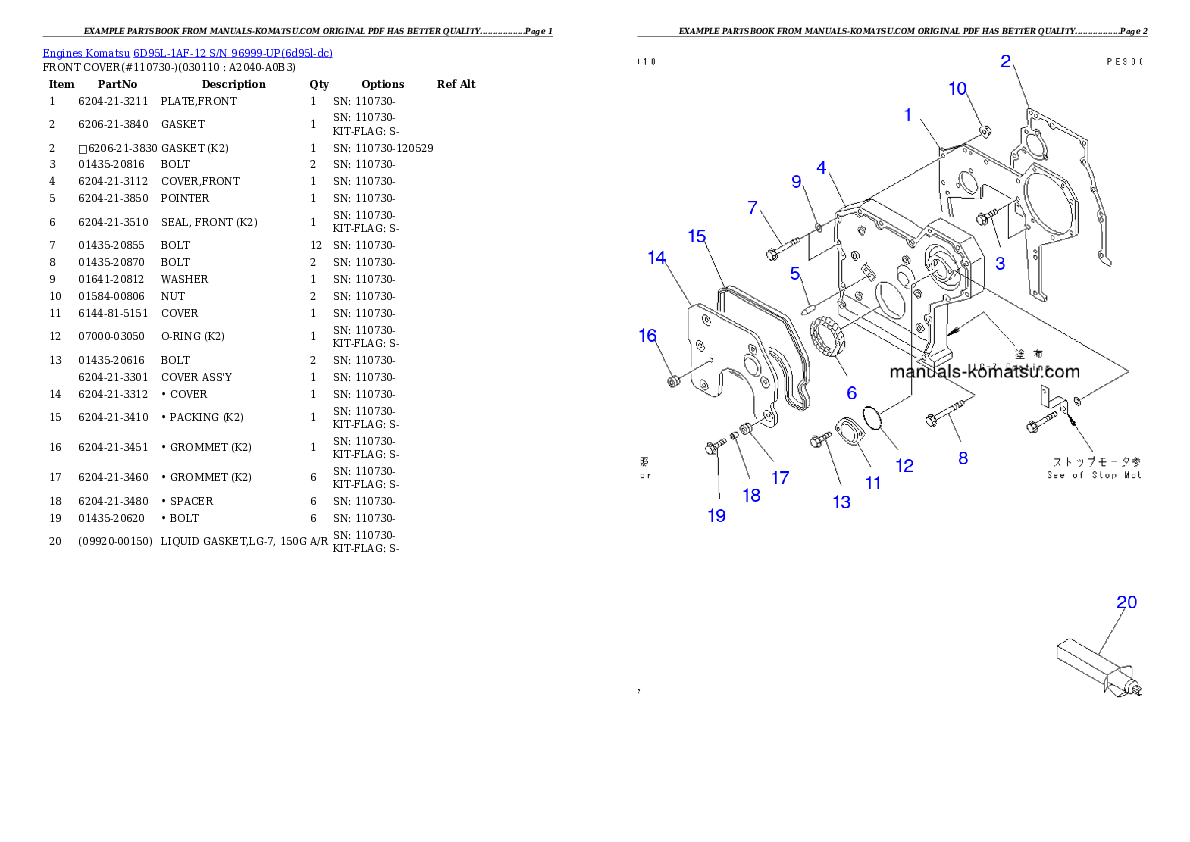Protected: 6D95L-1AF-12 S/N 96999-UP Partsbook