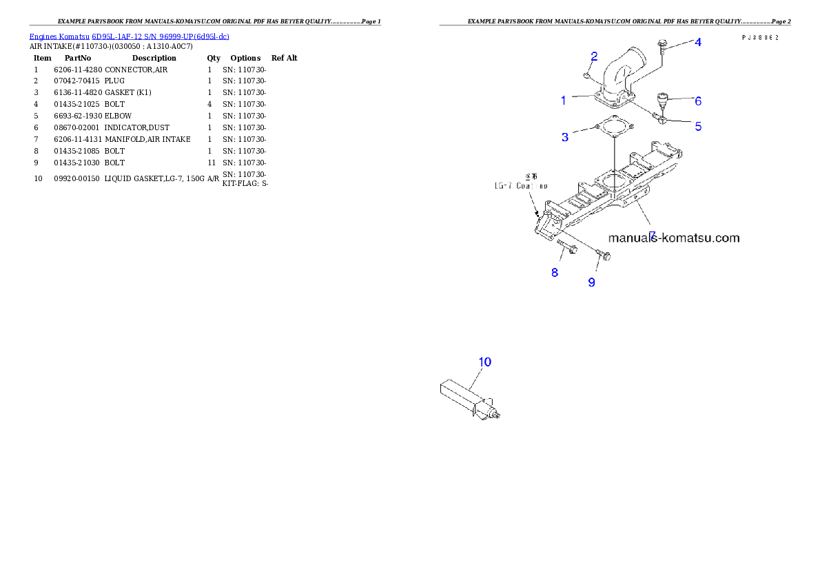 Protected: 6D95L-1AF-12 S/N 96999-UP Partsbook