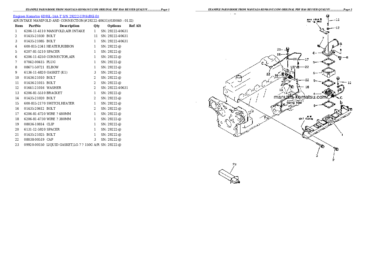 Protected: 6D95L-1AA-T S/N 29222-UP Partsbook