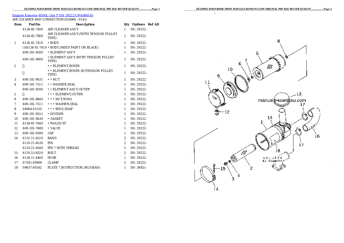 Protected: 6D95L-1AA-T S/N 29222-UP Partsbook