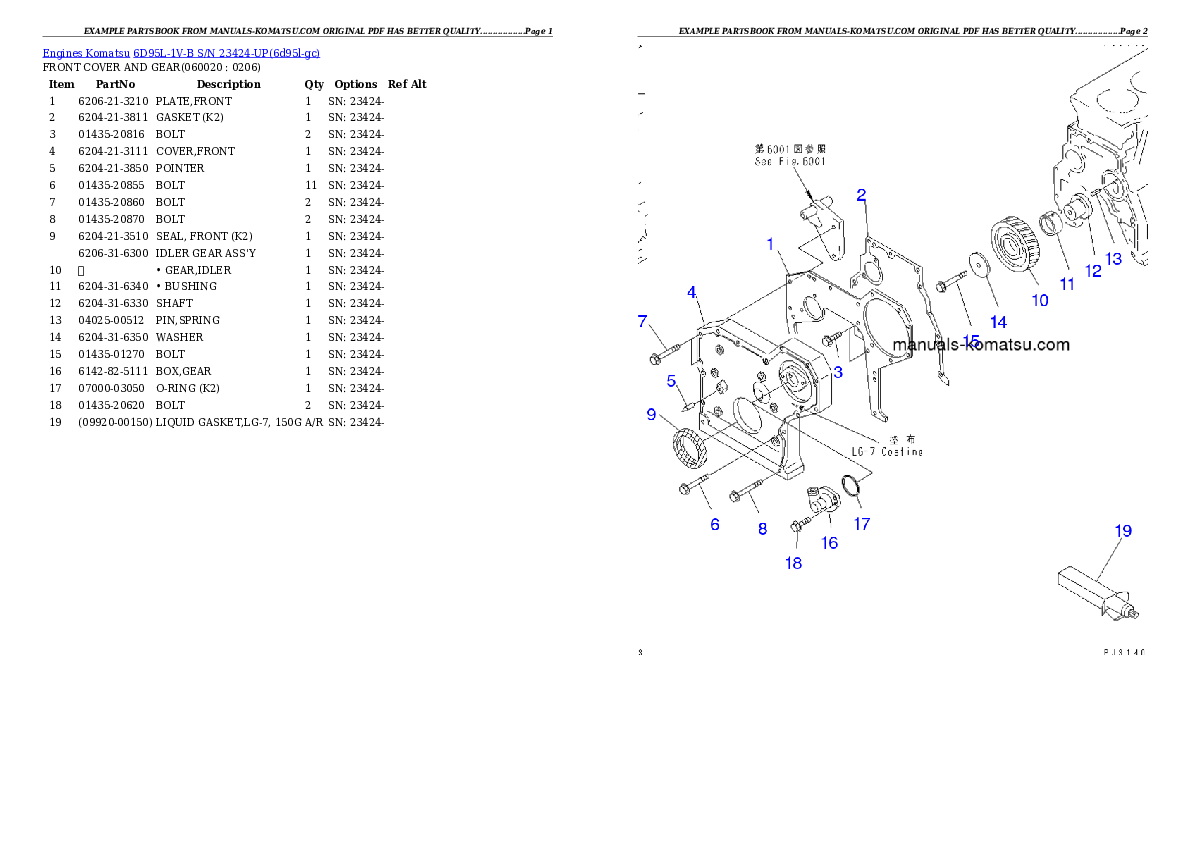 Protected: 6D95L-1V-B S/N 23424-UP Partsbook