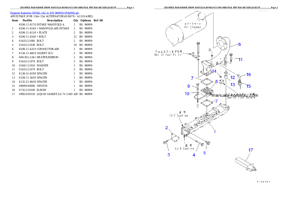 Protected: 6D95L-1AC-A S/N 96999-UP Partsbook