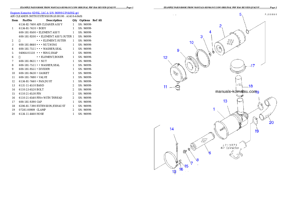 Protected: 6D95L-1AC-A S/N 96999-UP Partsbook