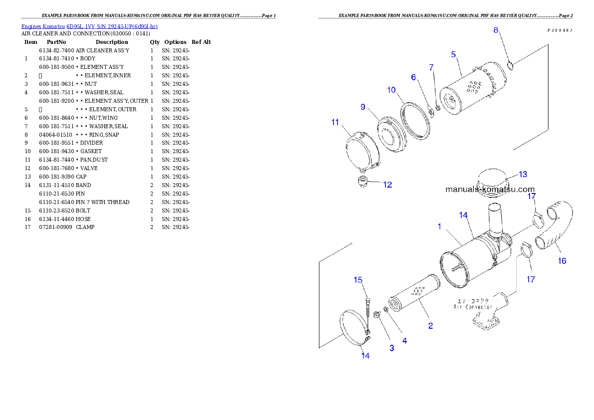 Protected: 6D95L-1VV S/N 29245-UP Partsbook