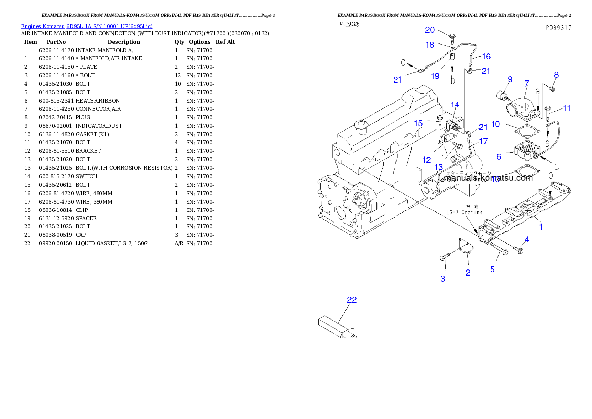 Protected: 6D95L-1A S/N 10001-UP Partsbook