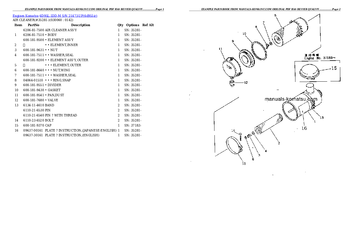 Protected: 6D95L-1DD-M S/N 21473-UP Partsbook