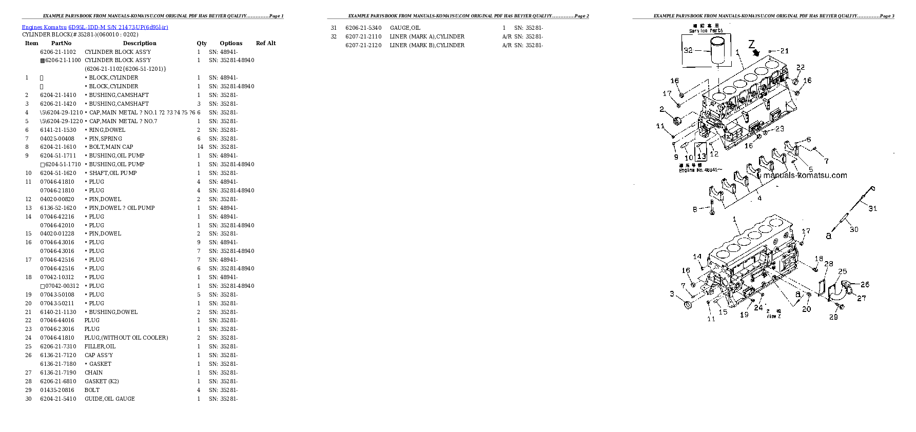 Protected: 6D95L-1DD-M S/N 21473-UP Partsbook