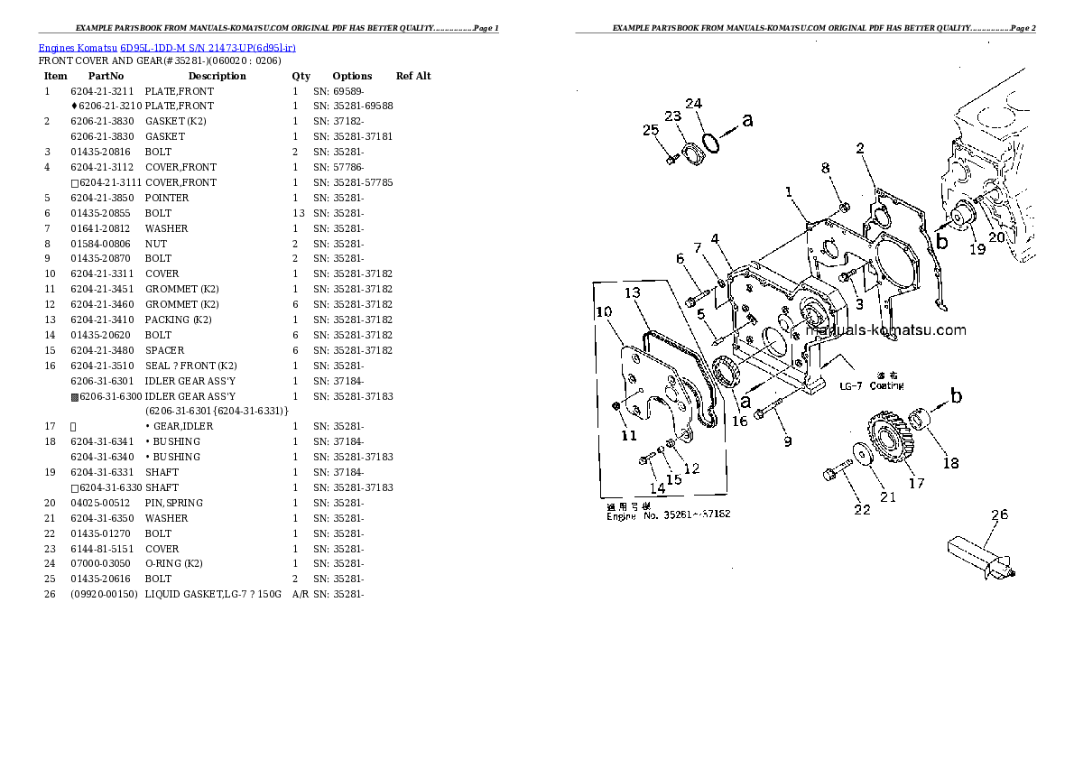 Protected: 6D95L-1DD-M S/N 21473-UP Partsbook