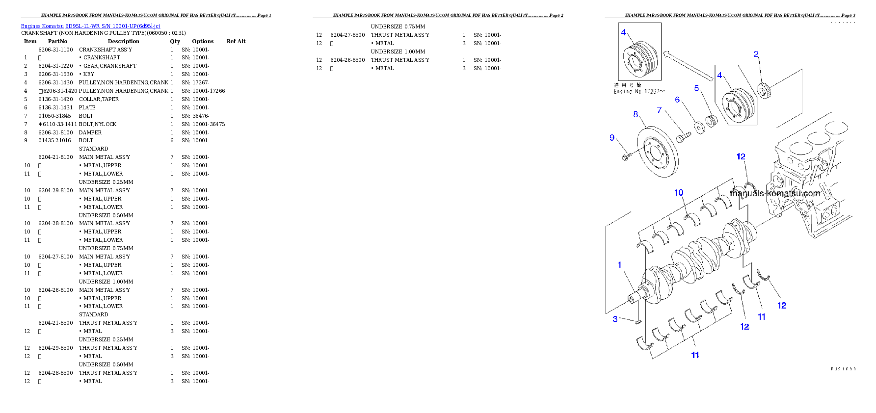 Protected: 6D95L-1L-WR S/N 10001-UP Partsbook