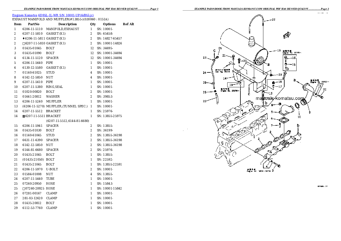 Protected: 6D95L-1L-WR S/N 10001-UP Partsbook