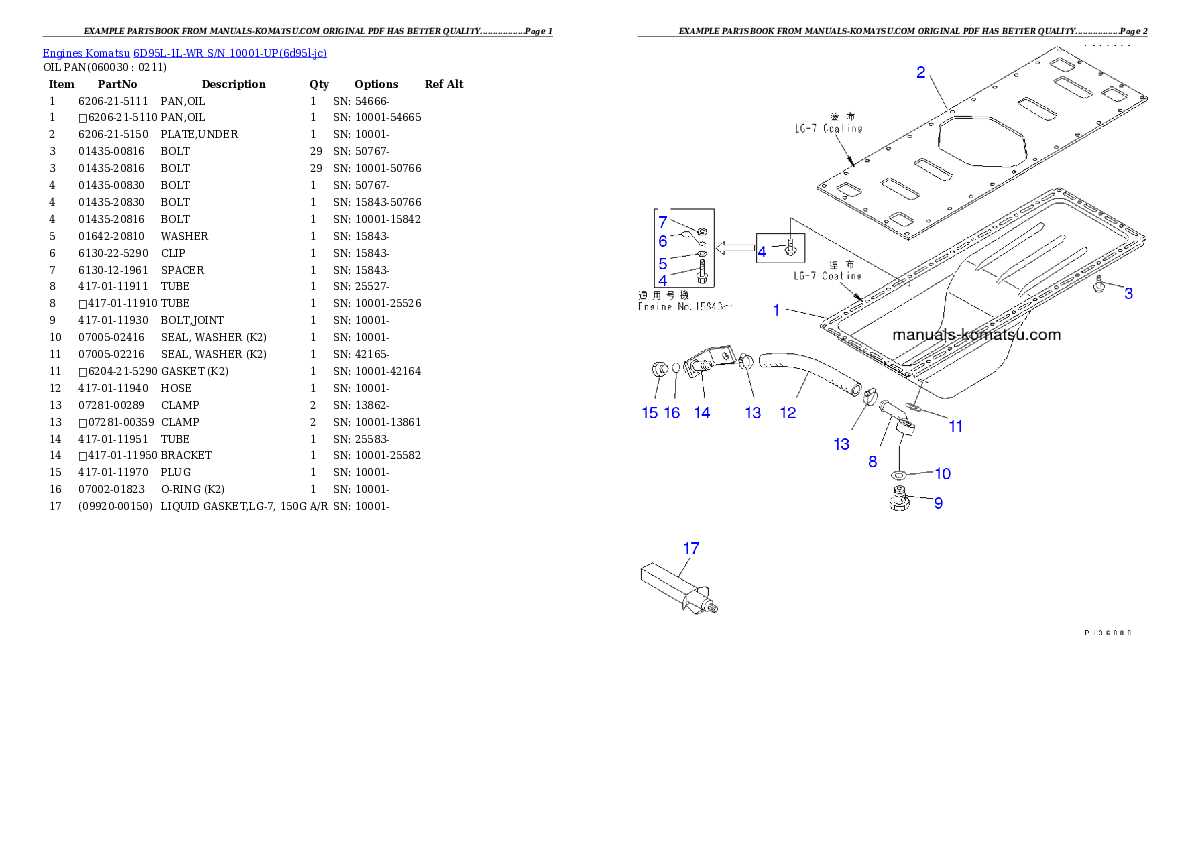 Protected: 6D95L-1L-WR S/N 10001-UP Partsbook