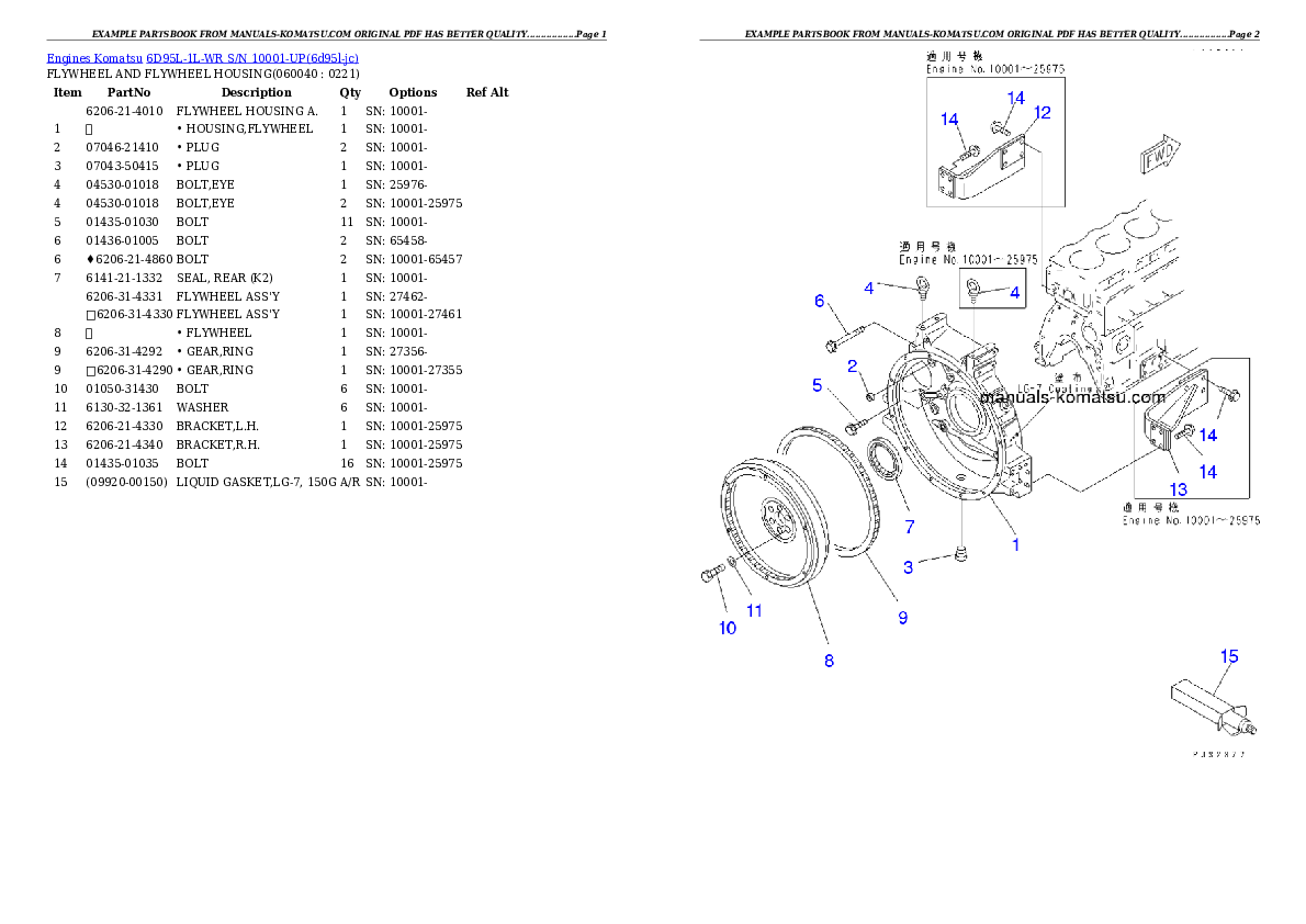Protected: 6D95L-1L-WR S/N 10001-UP Partsbook