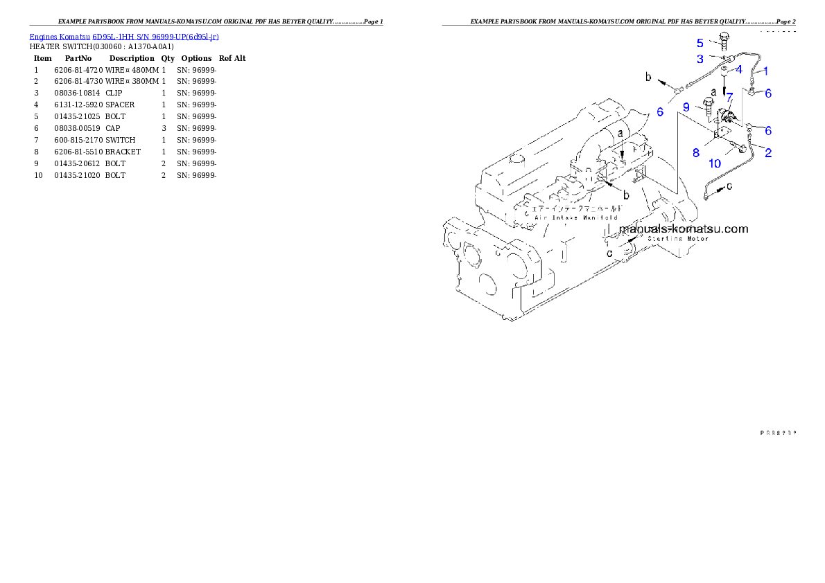 Protected: 6D95L-1HH S/N 96999-UP Partsbook