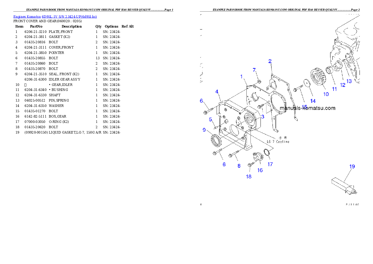 Protected: 6D95L-1V S/N 23424-UP Partsbook