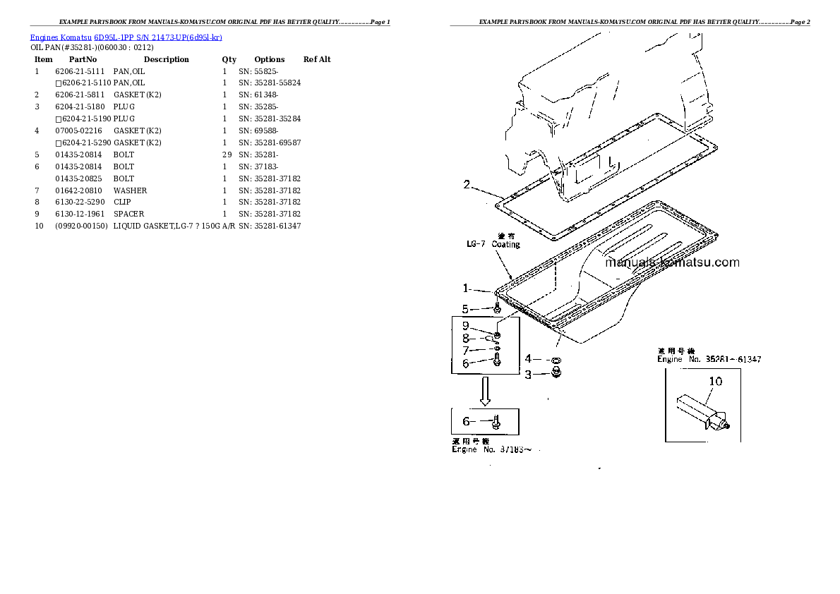 Protected: 6D95L-1PP S/N 21473-UP Partsbook