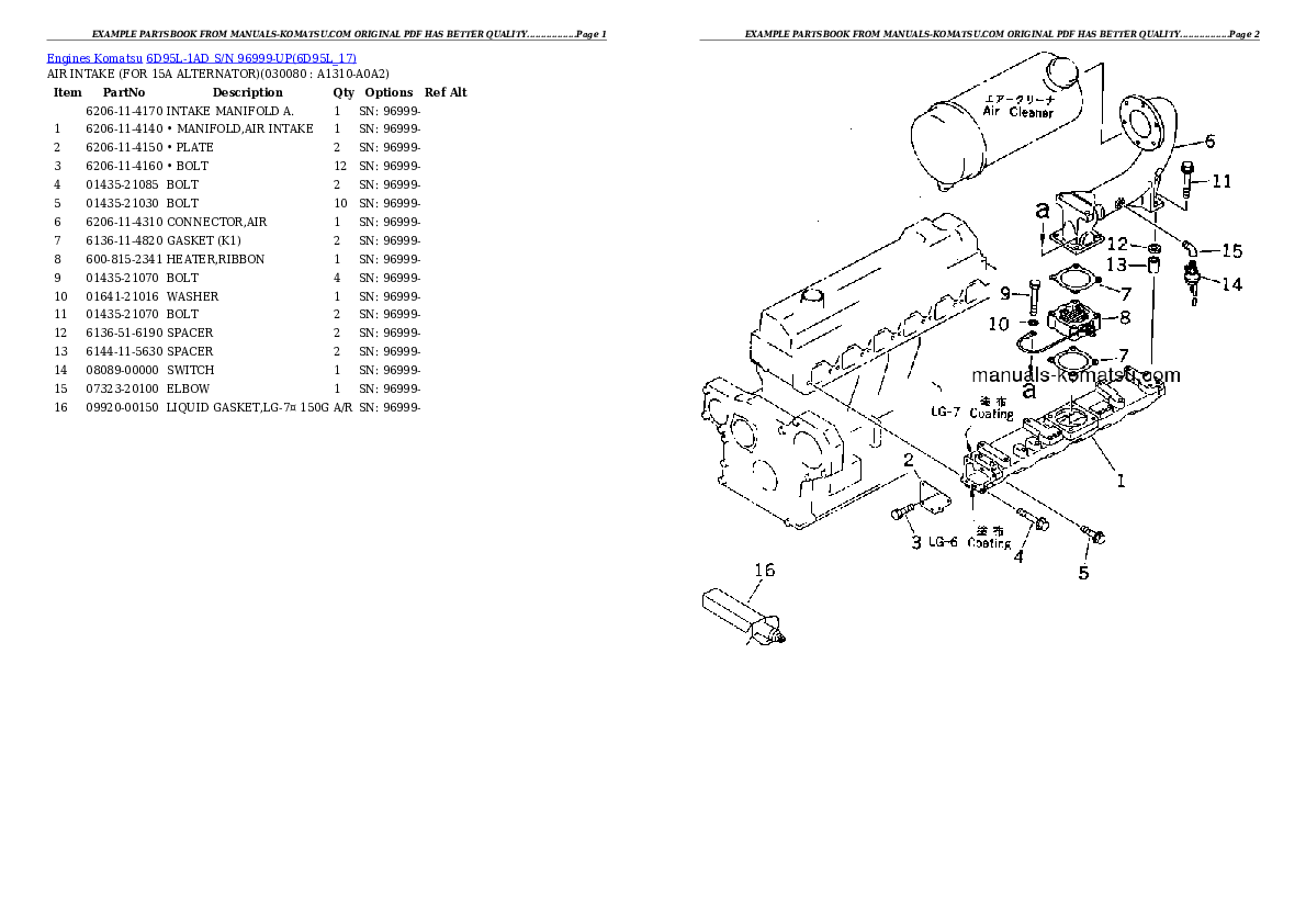Protected: 6D95L-1AD S/N 96999-UP Partsbook