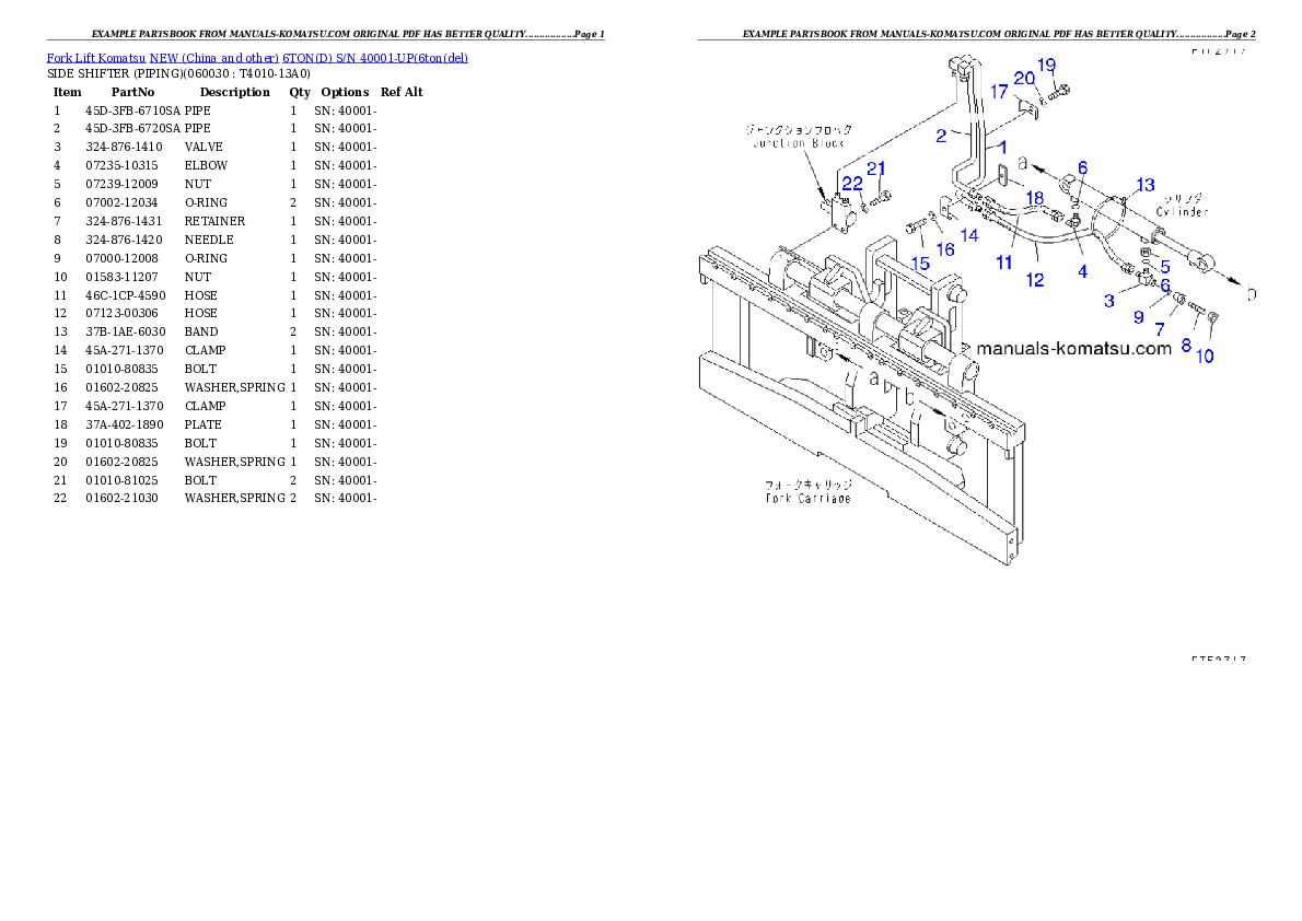 Protected: 6TON(D) S/N 40001-UP Partsbook