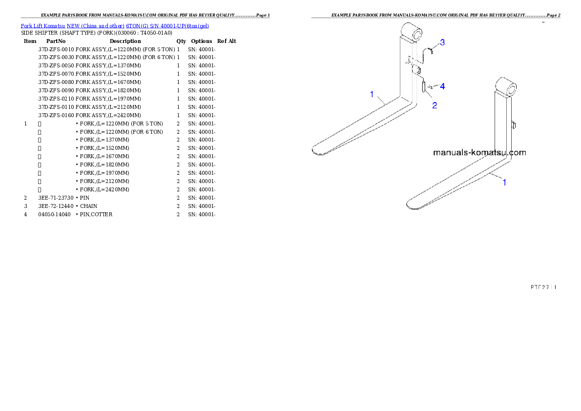 Protected: 6TON(G) S/N 40001-UP Partsbook