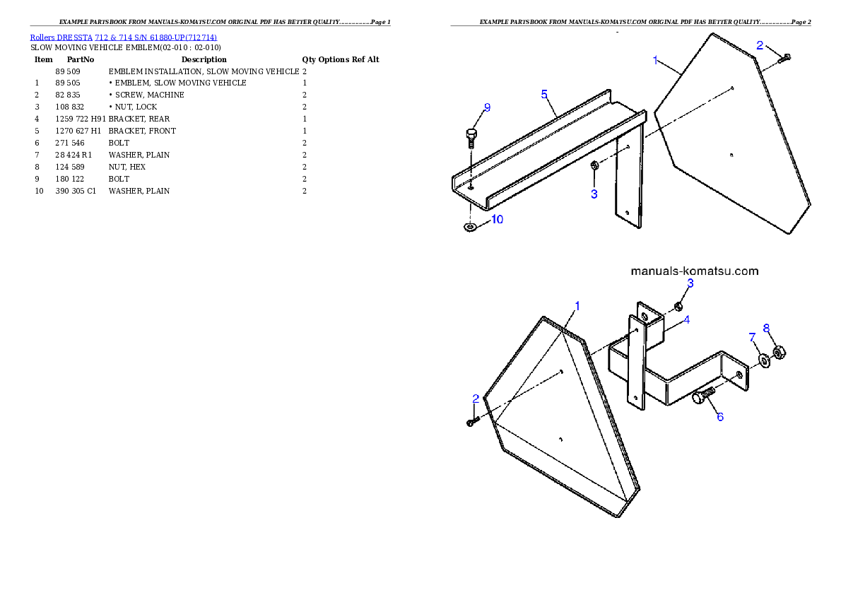 Protected: 712 & 714 S/N 61880-UP Partsbook