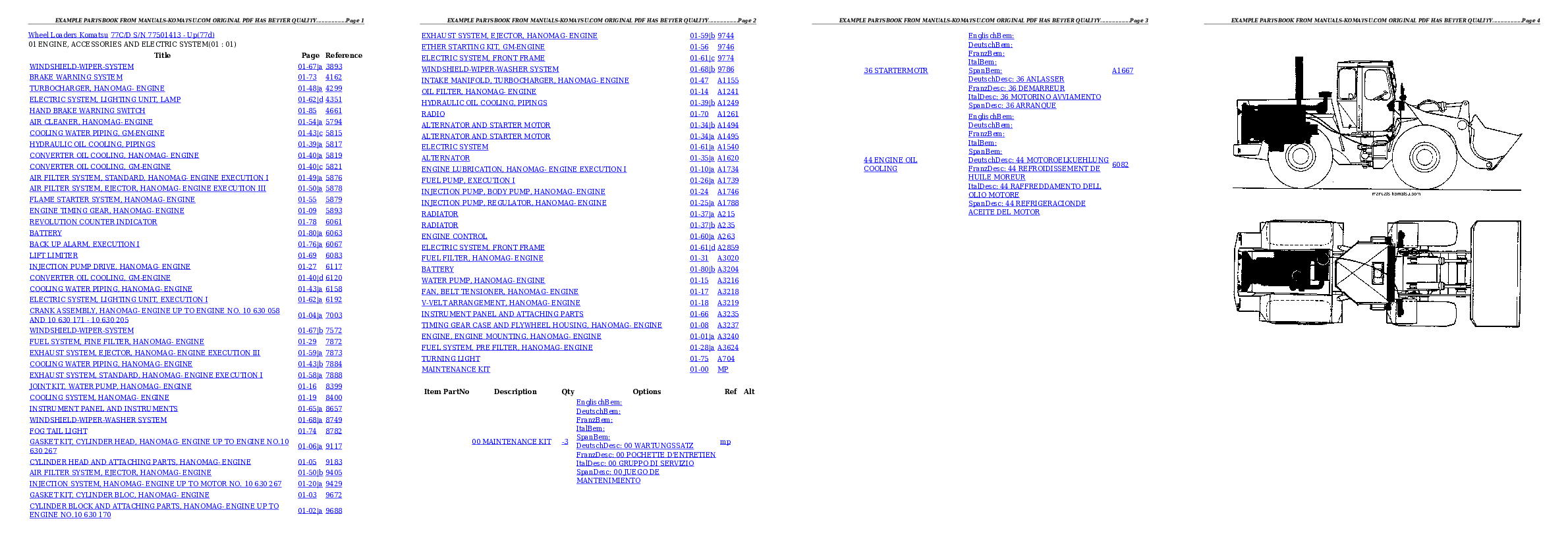 77C/D S/N 77501413 - Up Partsbook
