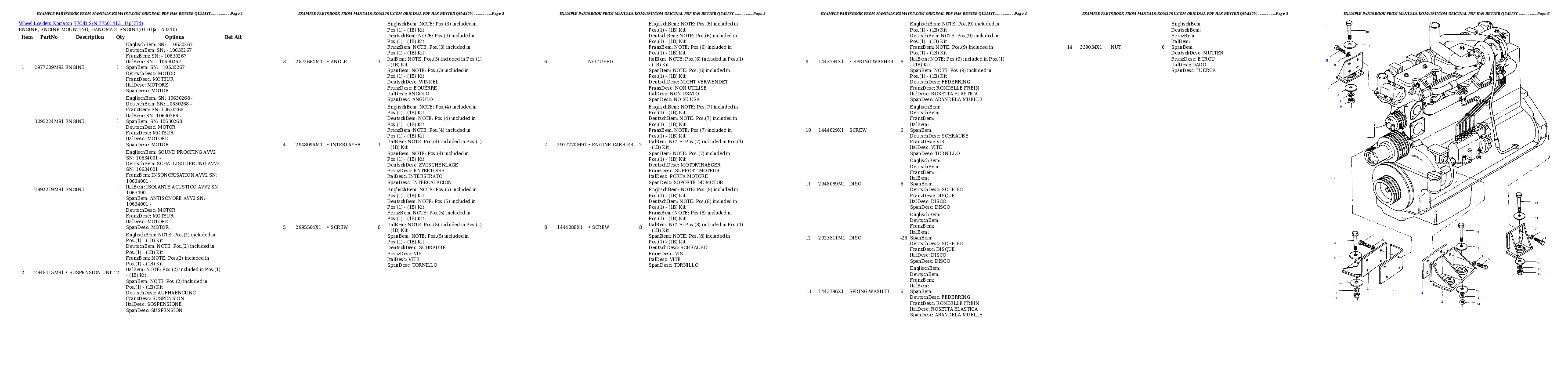 77C/D S/N 77501413 - Up Partsbook