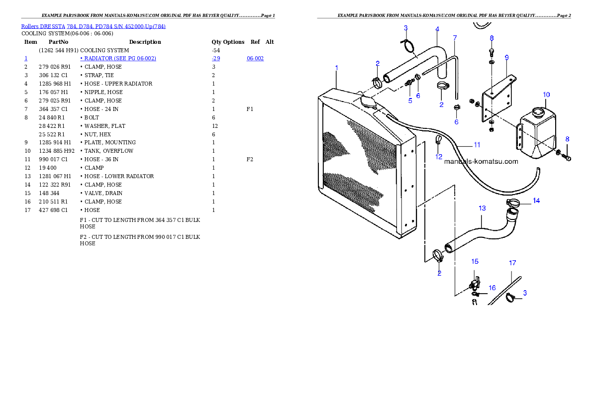 Protected: 784, D784, PD784 S/N 452000-Up Partsbook