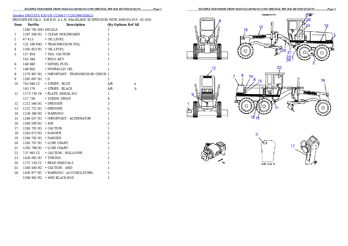 Protected: 830 S/N U200417-U201999 Partsbook