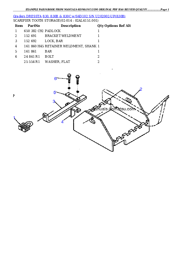 Protected: 830, 830B & 830C w/S6D102 S/N U202002-UP Partsbook