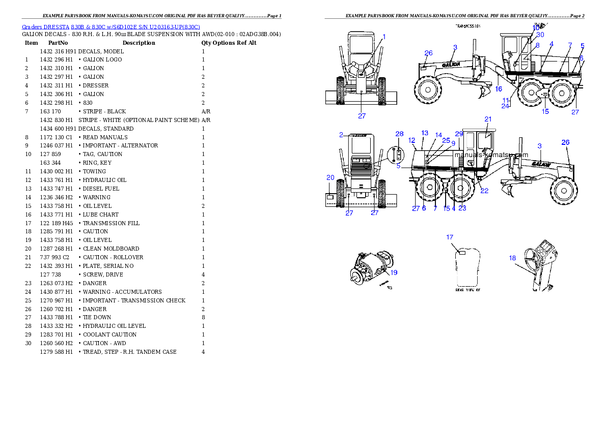 Protected: 830B & 830C w/S6D102E S/N U203163-UP Partsbook