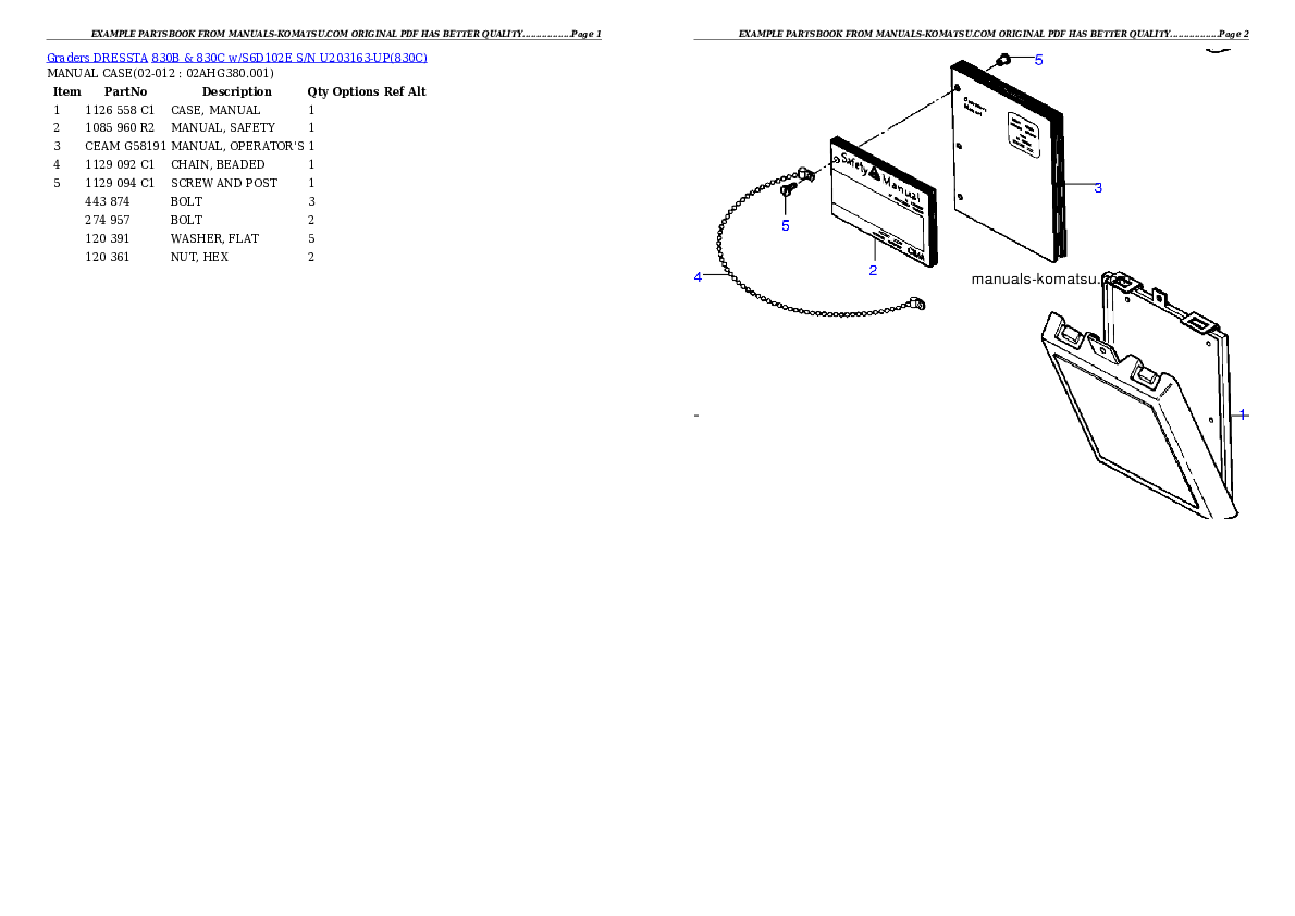 Protected: 830B & 830C w/S6D102E S/N U203163-UP Partsbook