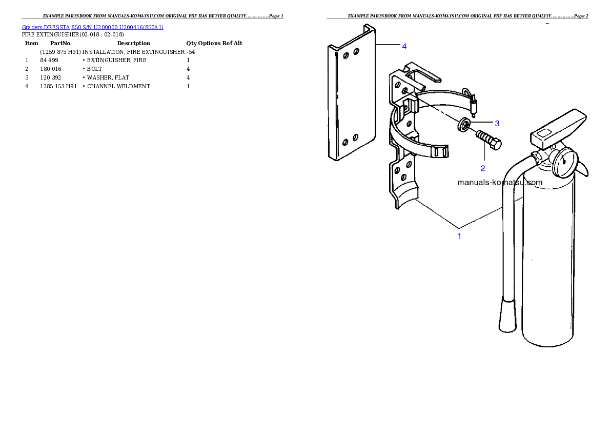 Protected: 850 S/N U200000-U200416 Partsbook