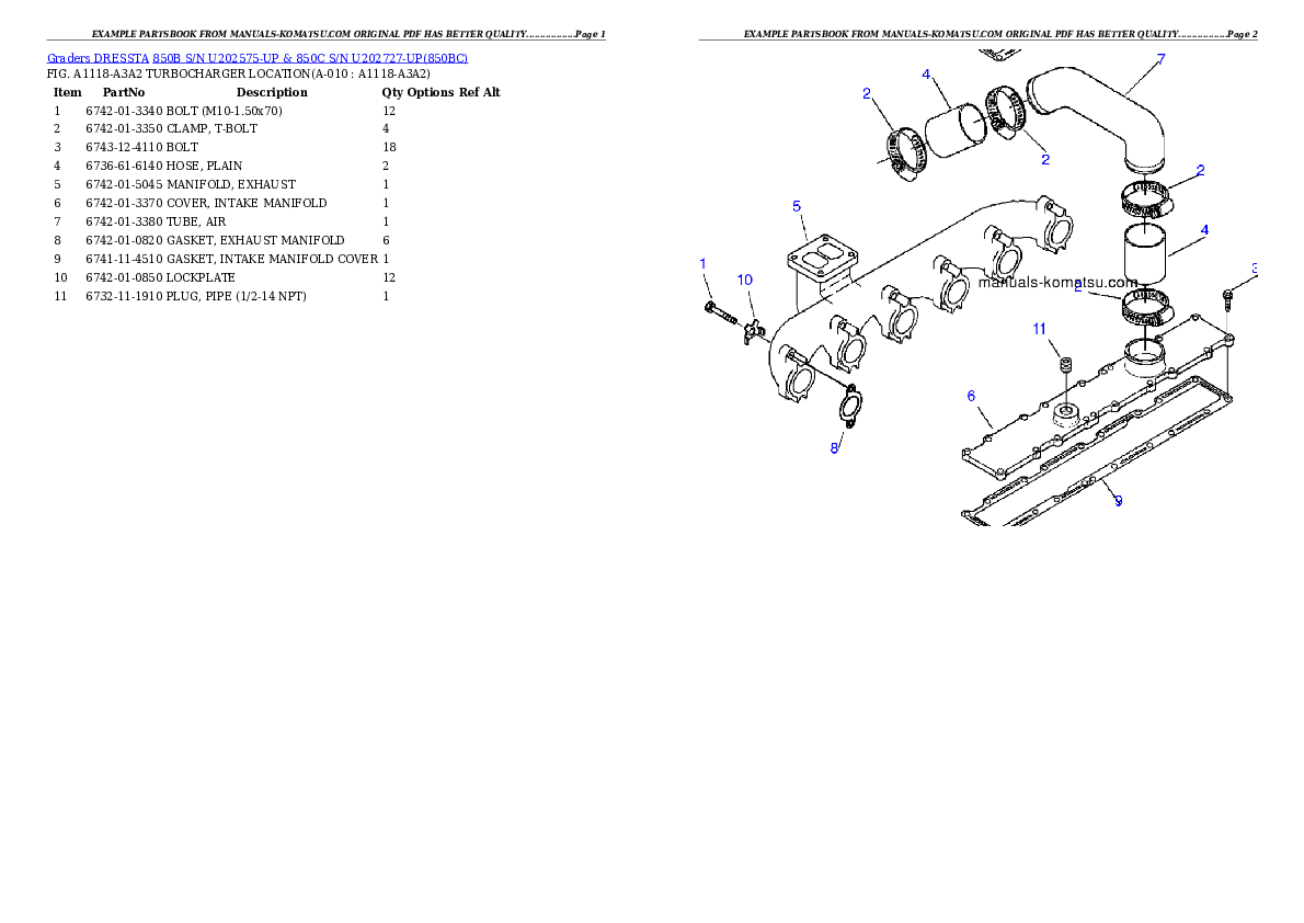 Protected: 850B S/N U202575-UP & 850C S/N U202727-UP Partsbook