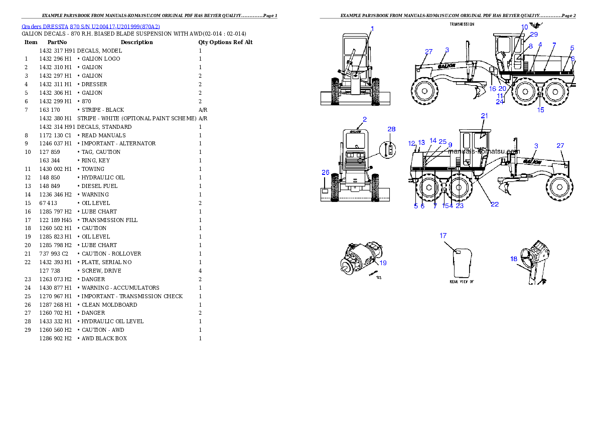 Protected: 870 S/N U200417-U201999 Partsbook