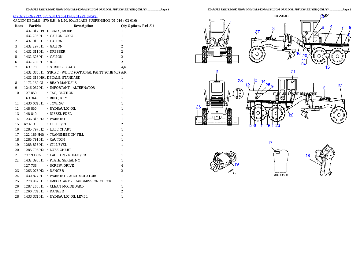 Protected: 870 S/N U200417-U201999 Partsbook
