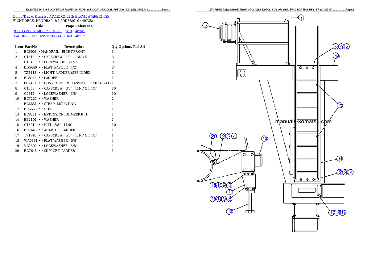 Protected: AFE32-CZ 830E                ELKVIEW Partsbook