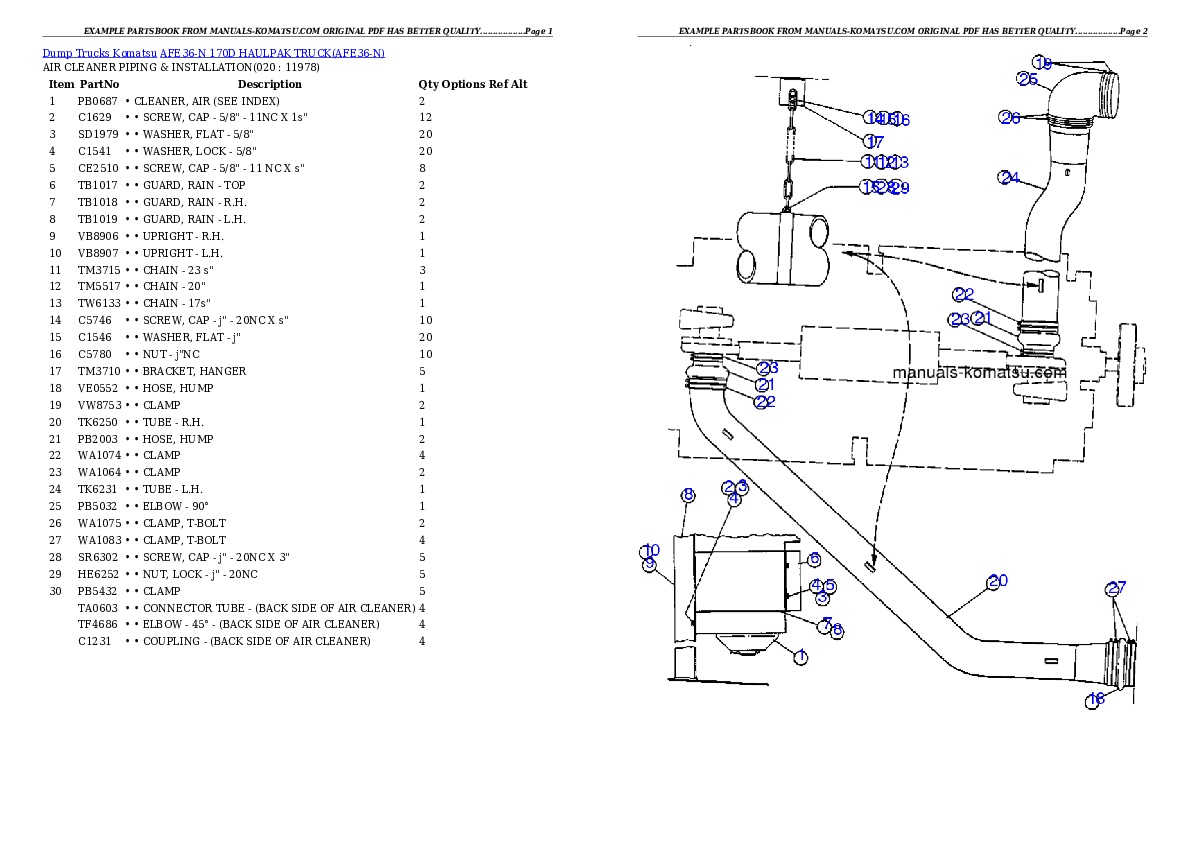 Protected: AFE36-N 170D                 HAULPAK TRUCK Partsbook