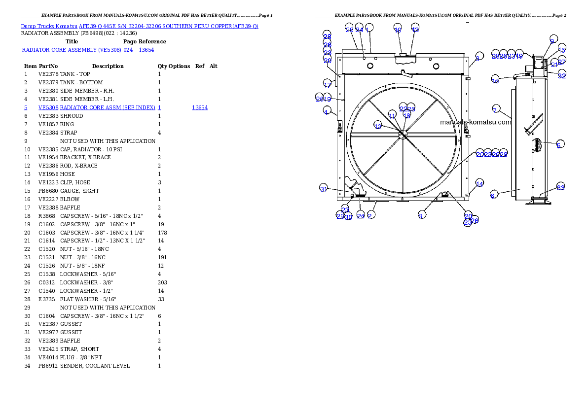 Protected: AFE39-Q  445E S/N 32204-32206 SOUTHERN PERU COPPER Partsbook