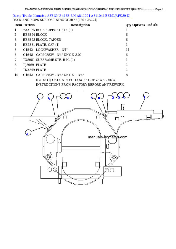Protected: AFE39-U 445E S/N A511001-A511044 BEML Partsbook