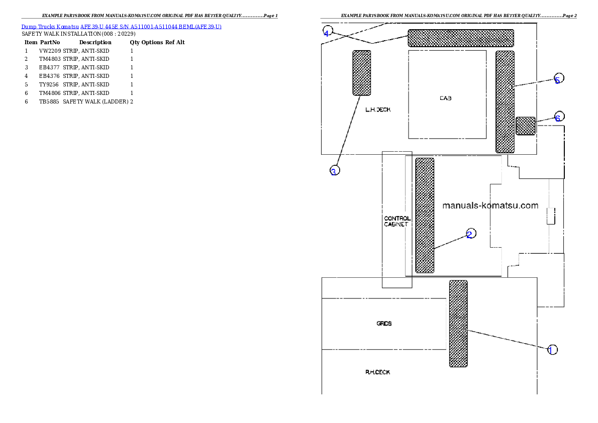 Protected: AFE39-U 445E S/N A511001-A511044 BEML Partsbook