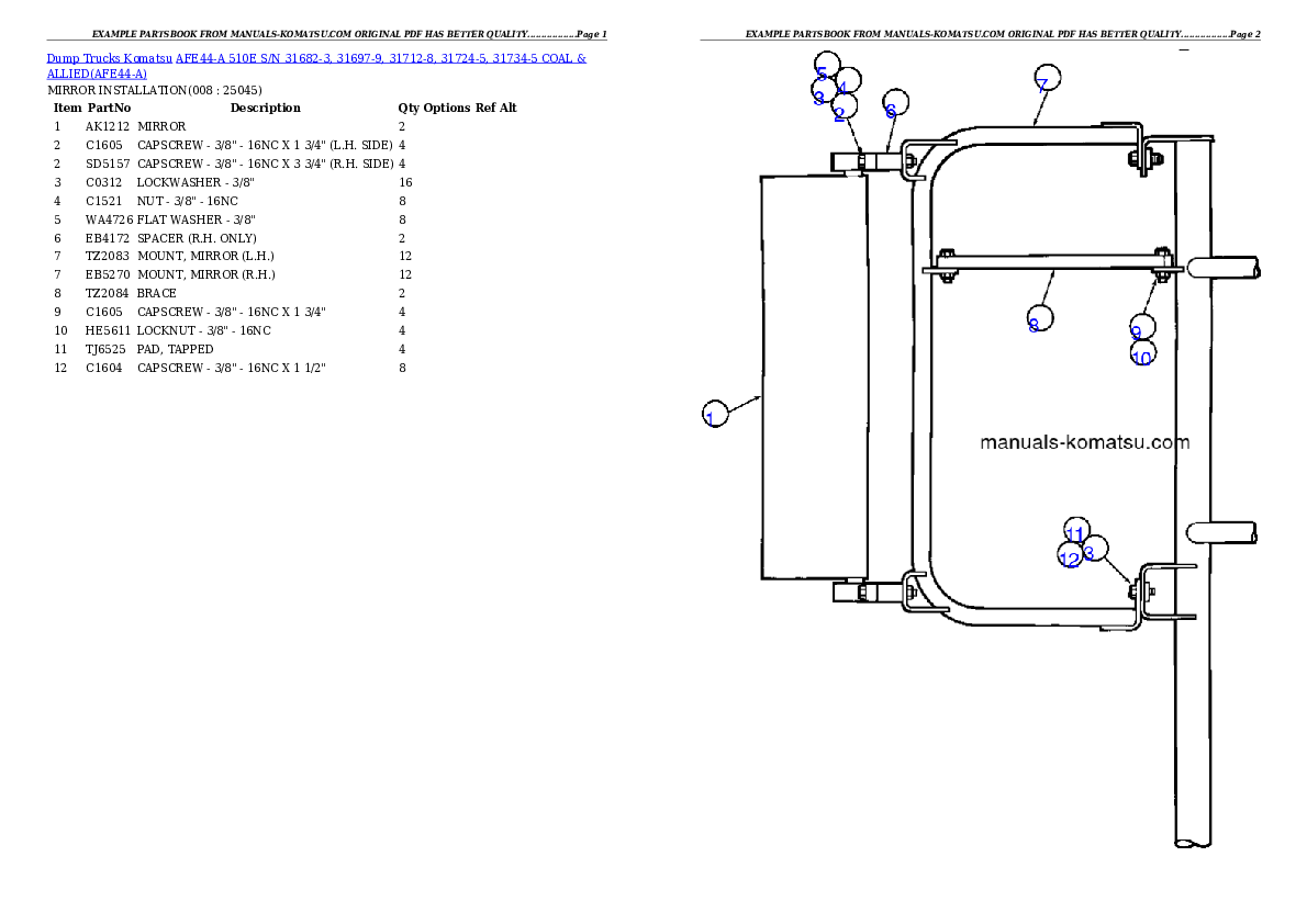 Protected: AFE44-A 510E S/N 31682-3, 31697-9, 31712-8, 31724-5, 31734-5 COAL & ALLIED Partsbook
