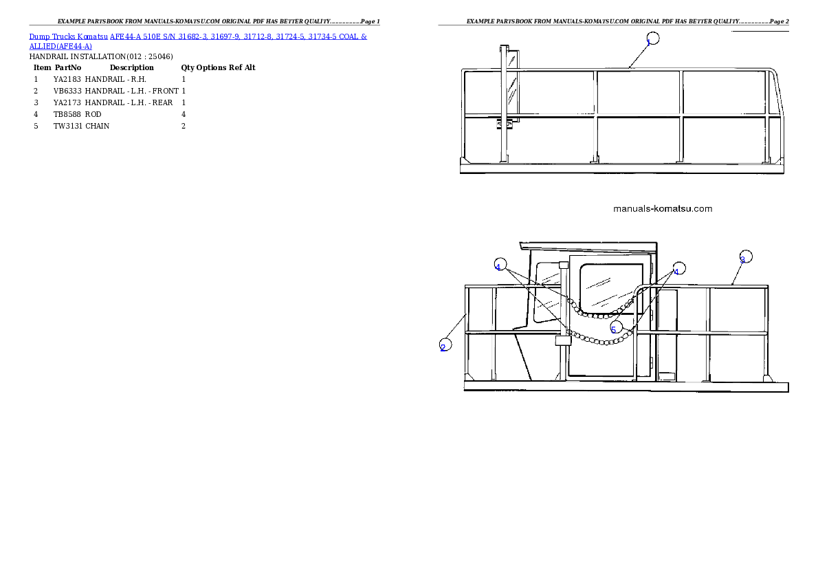 Protected: AFE44-A 510E S/N 31682-3, 31697-9, 31712-8, 31724-5, 31734-5 COAL & ALLIED Partsbook